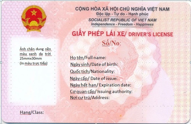 MẪU GIẤY PHÉP LÁI XE MỚI ÁP DỤNG TỪ 1/3 21 MAU GIAY PHEP LAI XE MOI AP DUNG TU 131 17410134386701821380489