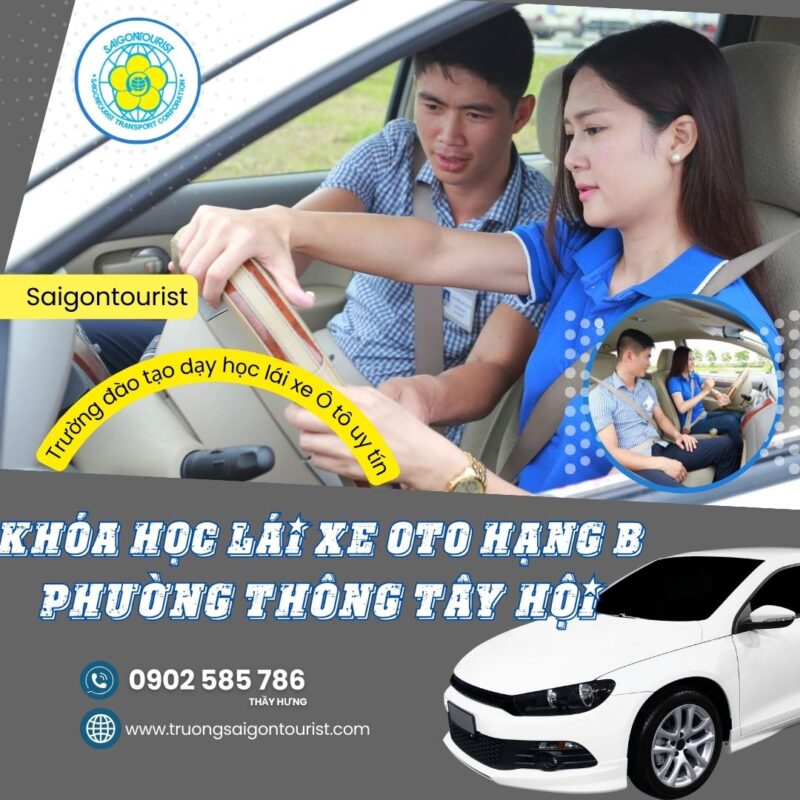 Khóa học lái xe ô tô hạng B phường Thông Tây Hội giúp bạn nắm chắc kỹ năng lái xe, hiểu luật và tự tin thi đậu ngay từ lần đầu.