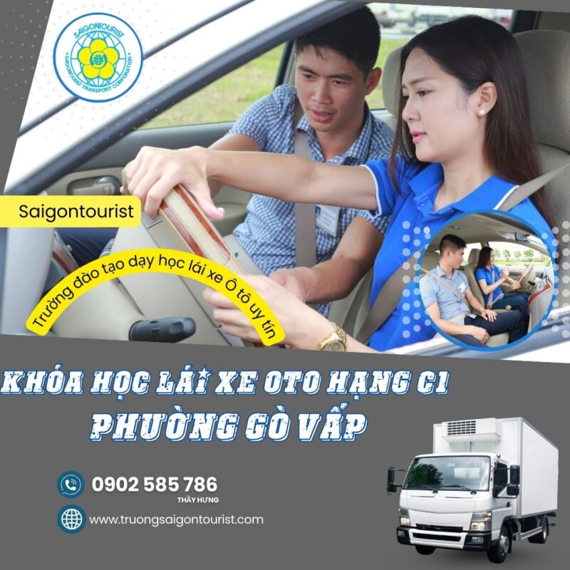 HỌC LÁI XE Ô TÔ HẠNG C1 PHƯỜNG GÒ VẤP – LỘ TRÌNH CHUẨN, DỄ HIỂU CHO NGƯỜI MỚI 6 Khóa học lái xe ô tô hạng C1 phường Gò Vấp giúp bạn nắm kỹ năng lái xe tải nhanh, chắc và an toàn. Lộ trình rõ ràng, dễ áp dụng cho người mới.