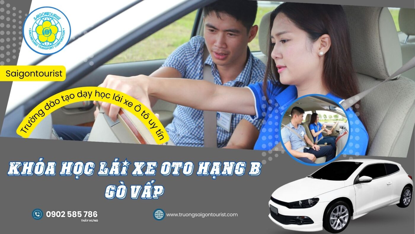 Học lái xe ô tô đã trở thành nhu cầu thiết yếu của người dân Gò Vấp. Với mật độ giao thông cao và nhu cầu sử dụng xe cá nhân ngày càng lớn, việc sở hữu bằng B1 hoặc B2 giúp bạn tự tin hơn khi di chuyển. Bài viết này sẽ giúp bạn hiểu rõ toàn bộ lộ trình học, chi phí, kinh nghiệm và ưu đãi tại Trường Dạy Lái Xe SaiGon Tourist – trung tâm đào tạo uy tín tại Gò Vấp.