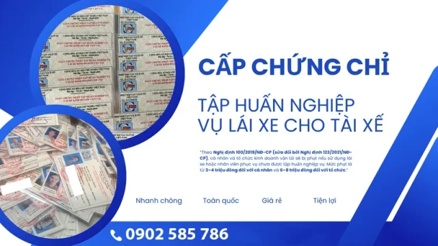 Giấy chứng nhận tập huấn nghiệp vụ lái xe kinh doanh vận tải 6 Thẻ tập huấn nghiệp vụ lái xe kinh doanh vận tải