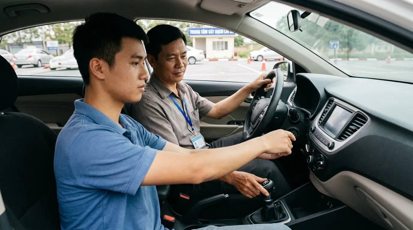 Trung tâm dạy học lái xe ô tô tại TPHCM 5 Học lái xe ô tô số sàn là hạng gì