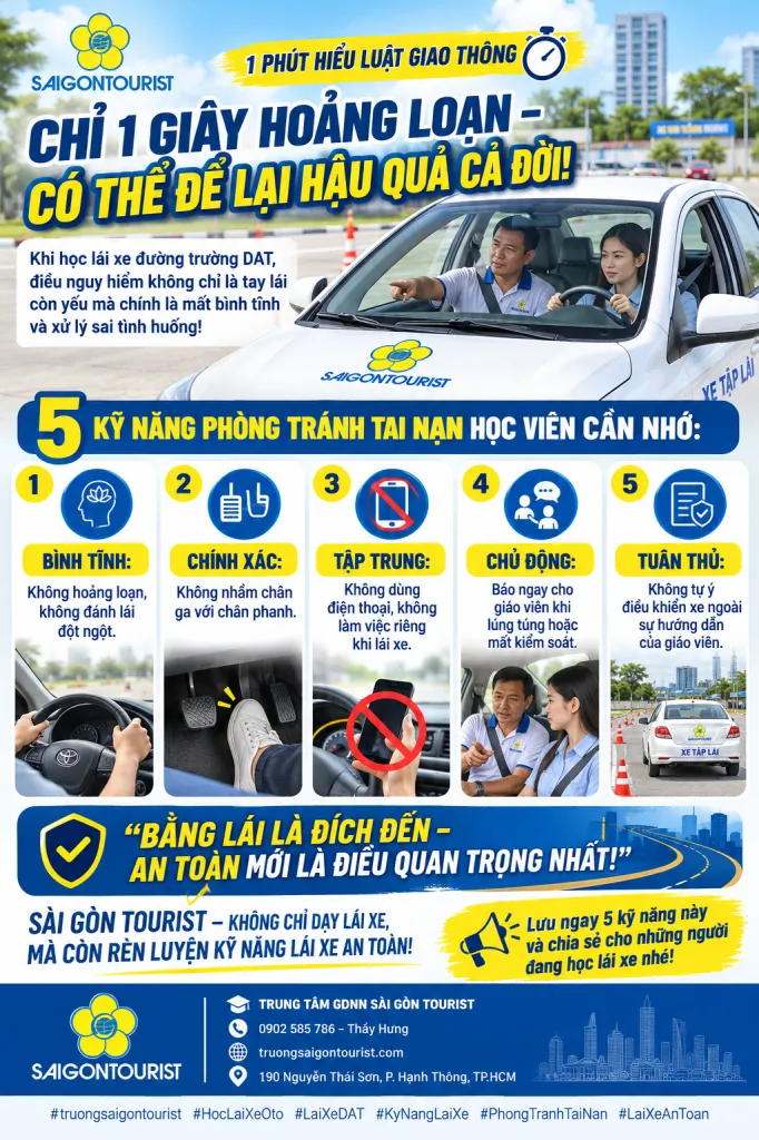 5 kỹ năng phòng tránh tai nại khi học lái xe DAT học viên cần lưu ý 4 5 kỹ năng phòng tránh tai nại khi học lái xe DAT học viên cần lưu ý