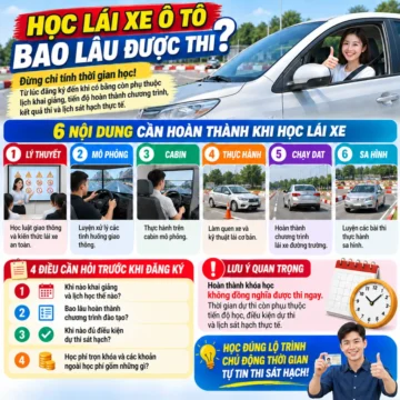 Học lái xe ô tô bao lâu được thi sát hạch?